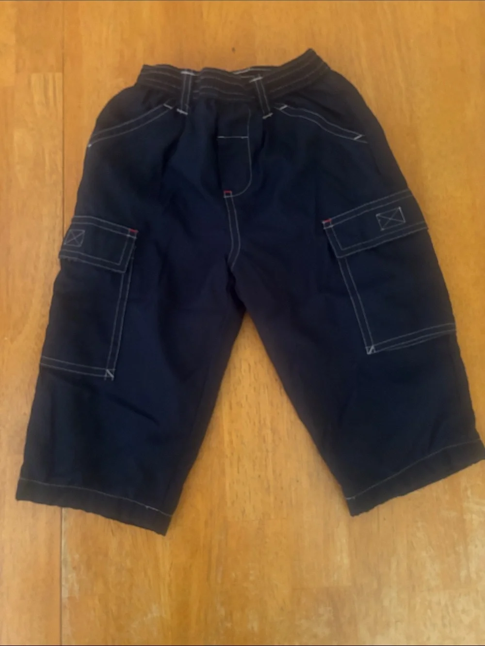 Baby Gap Navy Cargo Lined Pants with Elastic Waist 18-24 mo